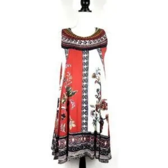 Anthropologie Cirque Swing Dress Knee Length Orange - Picture 11 of 11